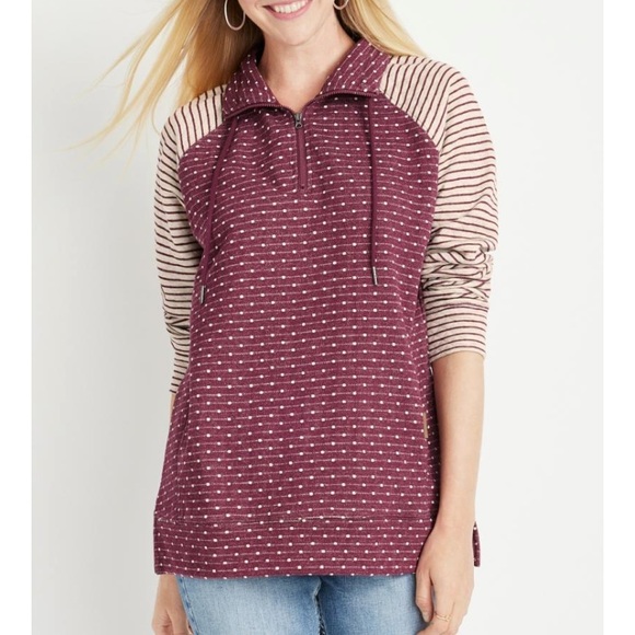 Maurices Tops - Maurice’s chalet funnel neck quilted quarter zip pullover